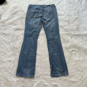 Harley-Davidson size 8 tall blue bootcut / flare jeans y2k